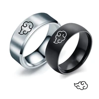 fashion anime cosplay cloud rings japanese style animation cosplay ring stainless steel jewelry titanium steel mens rings gifts