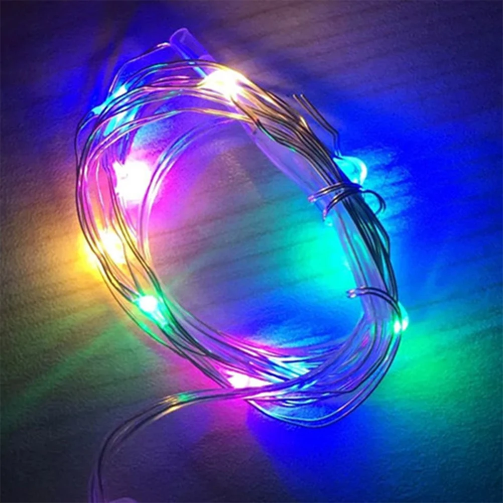 3 шт. 1 м 10 светодиодов цветной светильник медная проволока декоративный без