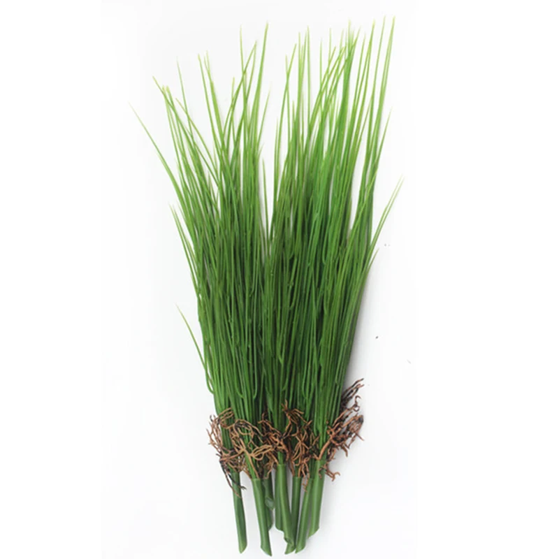 

45CM Artificial Onion Straw Bundle Plastic Plant Branches and Leaves Wall Material Garden Home Potted Decoration