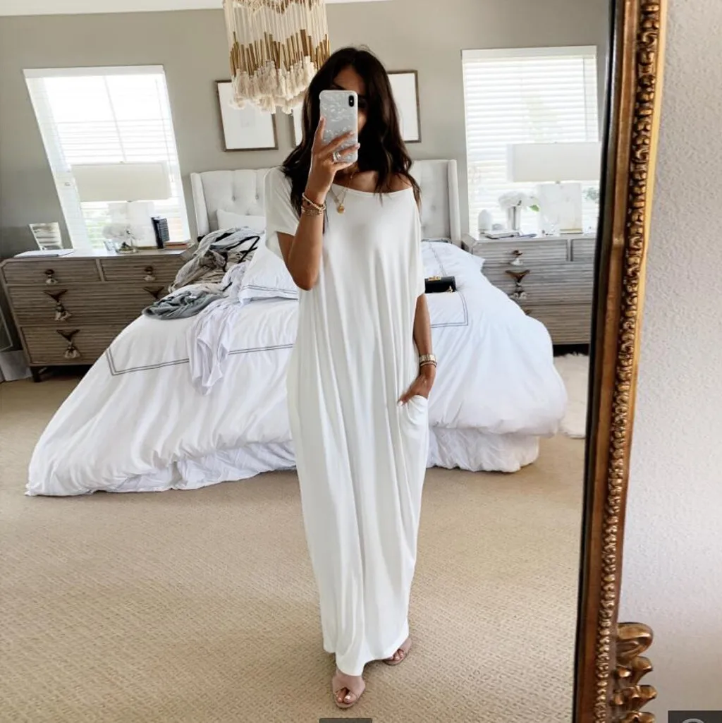 Женское летнее сексуальное повседневное пляжное платье 2020 новое однотонное с