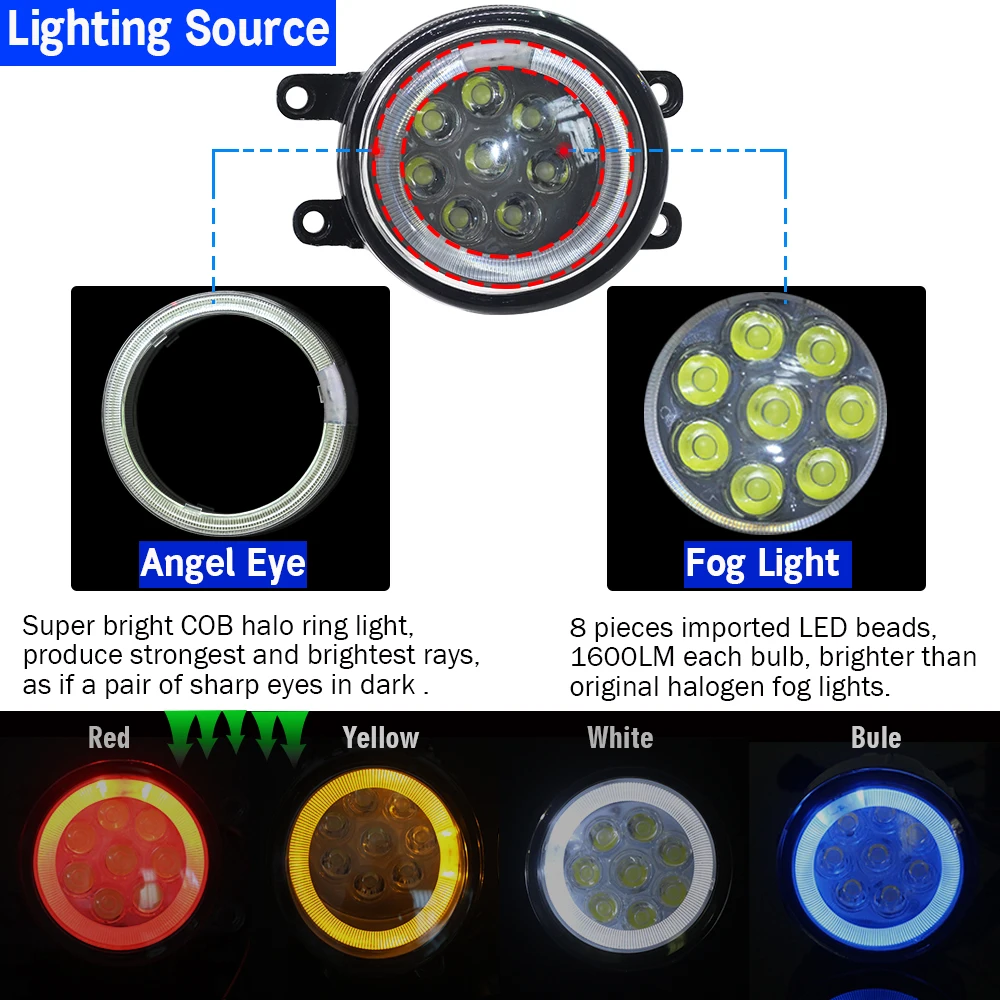 Cawanerl автомобильный светильник источник светодиодный лампы Противотуманные фары