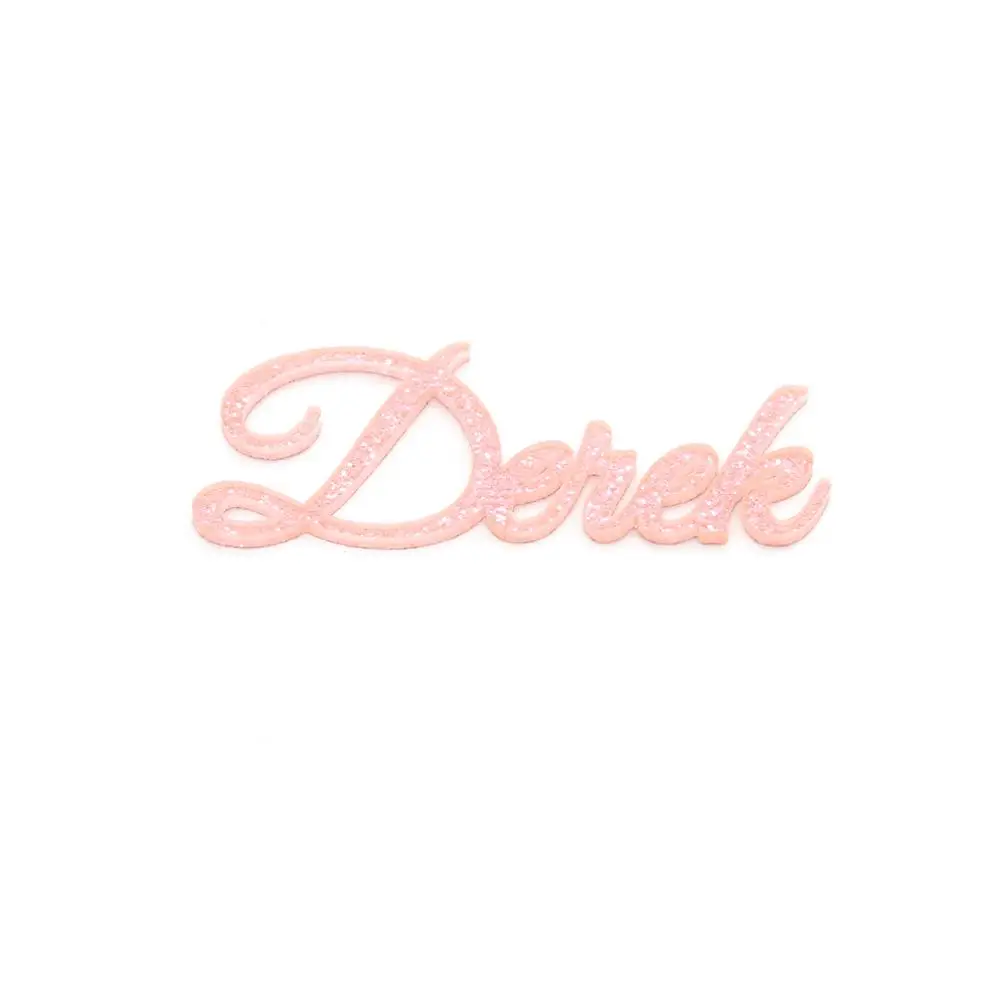 Персонализированное блестящее розовое золото лазерная резка акриловое имя