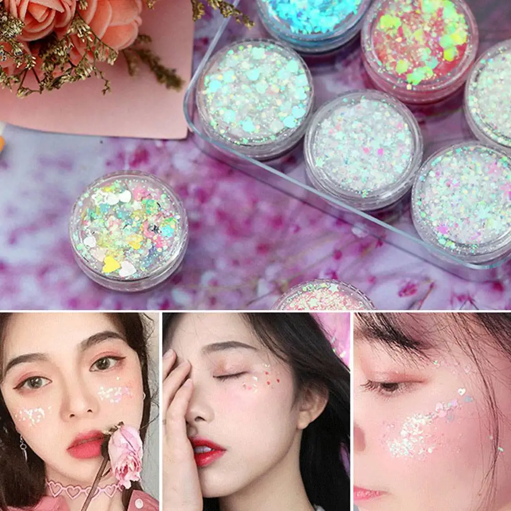 Блестящие тени для век пудра 15 цветов макияж радуга дизайн ногтей Русалка