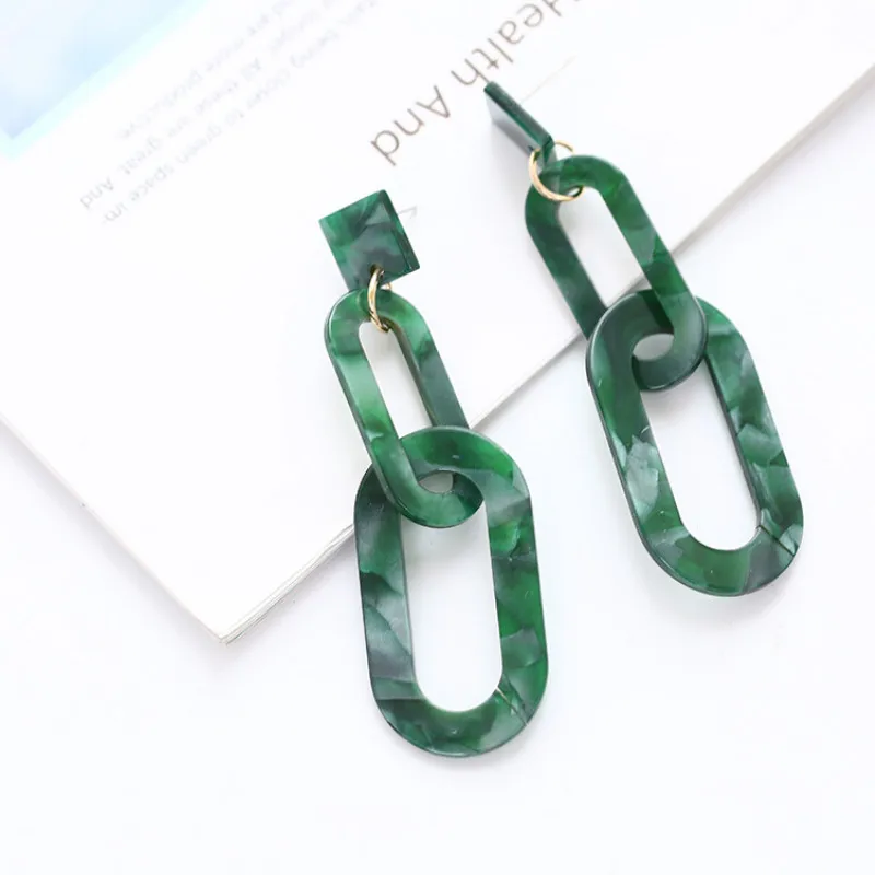 

Creative Temperament Acrylic Geometry Dangle Earrings Simple Ear Jewelry for Women