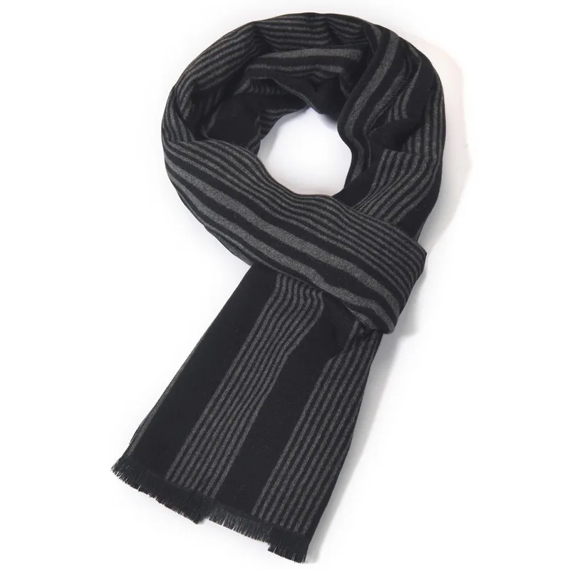 2020 autumn and winter new men's plaid scarf brushed outdoor cold and warm casual fashion European and American long bib