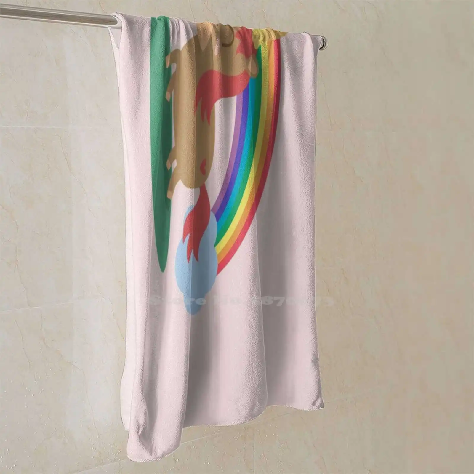 Cute Horse Ice Cream Unicorn Bathroom Swimming School Travel Soft Towels Funny Rainbow Clouds |