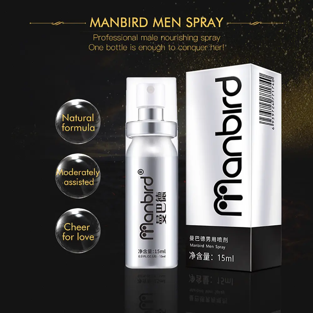 Спрей Manbird для мужчин сильной задержки эякуляции эффективно предотвращает преждевременную эрекцию и увеличение полового члена, продлевая ее действие 18+.