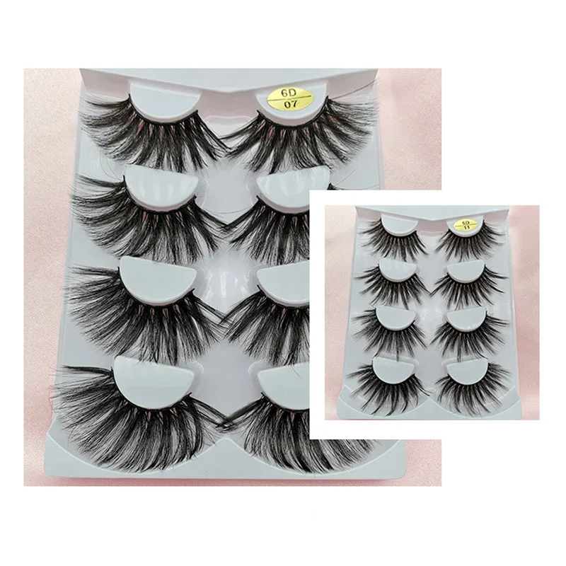 Натуральные Объемные Накладные ресницы 6D супер мягкие трехмерные многослойные