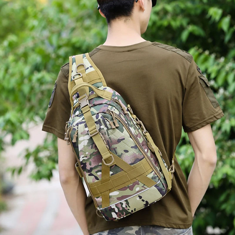 

Molle Army Rucksacks Chest Bag Sport Camping BagOutdoor Climbing Bags Military Tactical Shoulder Bag Fishing Hunting Backpack