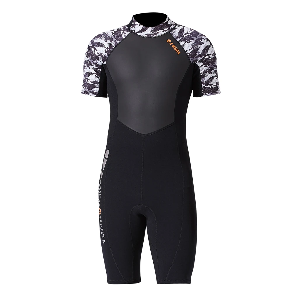 

1.5mm Dive Wetsuit Diving Shorty Short Sleeve Wet Suit for Men for Surfing Snorkeling, Sailing, Spearfishing