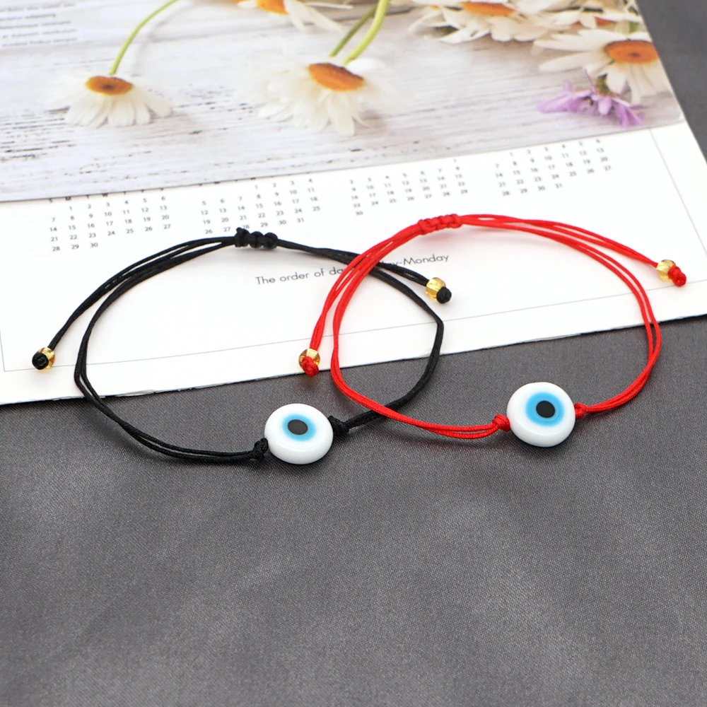 

Go2Boho Bracelet For Couple Jewelry Red String Bracelets Turkish Evil Eye Braclets Greek Eye 2021 Women Trendy Couples Gift
