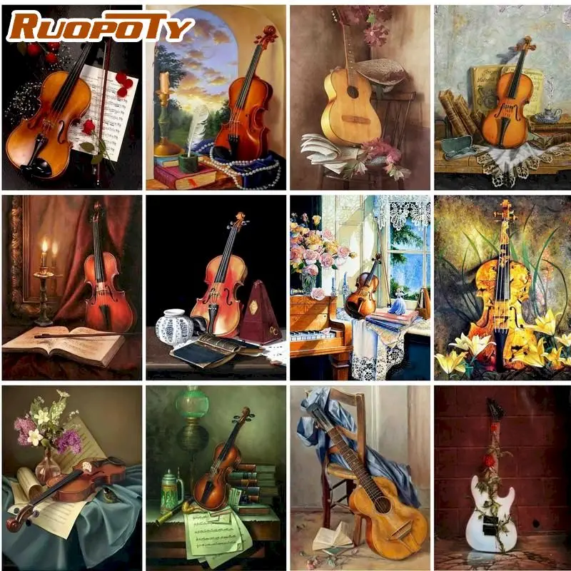 

Набор для рисования по номерам на скрипке, 60x75 см