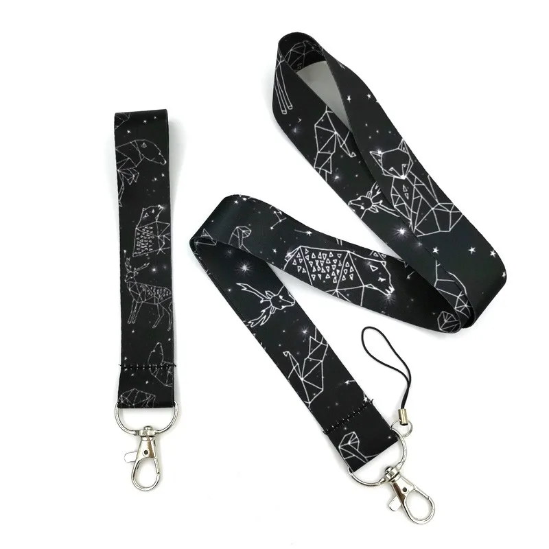 

Starry Anima Wristlet Hand Neck Strap Lanyards For Keys ID Badge Card Holder Keychain Mobile Phone Strap Gift Ribbons Webbing