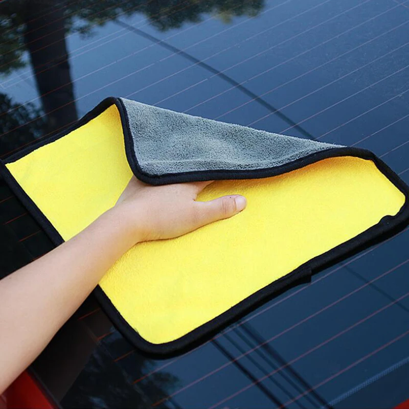 

30*30CM Car Microfiber Washing Towel Thick Car Cleaning Cloth Detailing Wash Drying Towel Drying Cloth Hemming Car Care