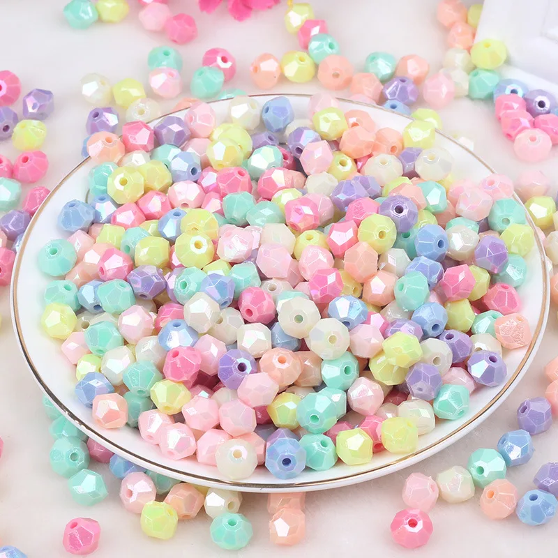 

Acrylic loose beads children DIY beaded AB color plastic beads Without shipping 10.15
