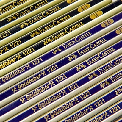 Графитовый карандаш Фабер Кастель 12 золотистых фаберов 1221 твердость 5H 8B 14 шт. для
