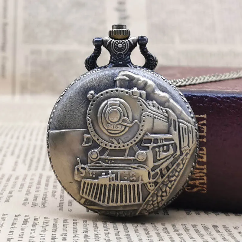 Винтажные бронзовые железнодорожные паровые кварцевые карманные часы с паровым