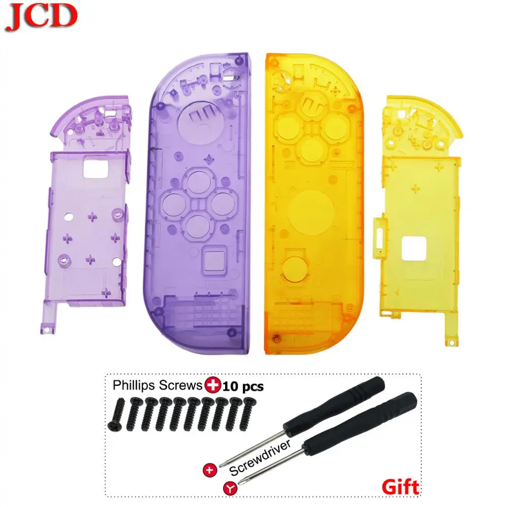No13 JCD, высокое качество, для Joy-con, прозрачный корпус для kingd, для переключателя NS JoyCon, контроллер, сделай сам, корпус, оболочка, правый, левый чехол - Цвет: No13
