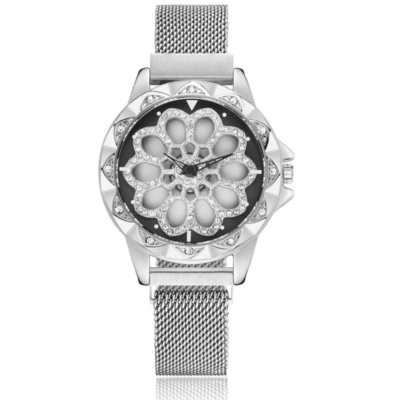 

Watches Women Creative Luxury Quartz Wristwatch Rotating Dial Wrist Watch Bracelet Women Simple Elegant Female Clock For Ladie