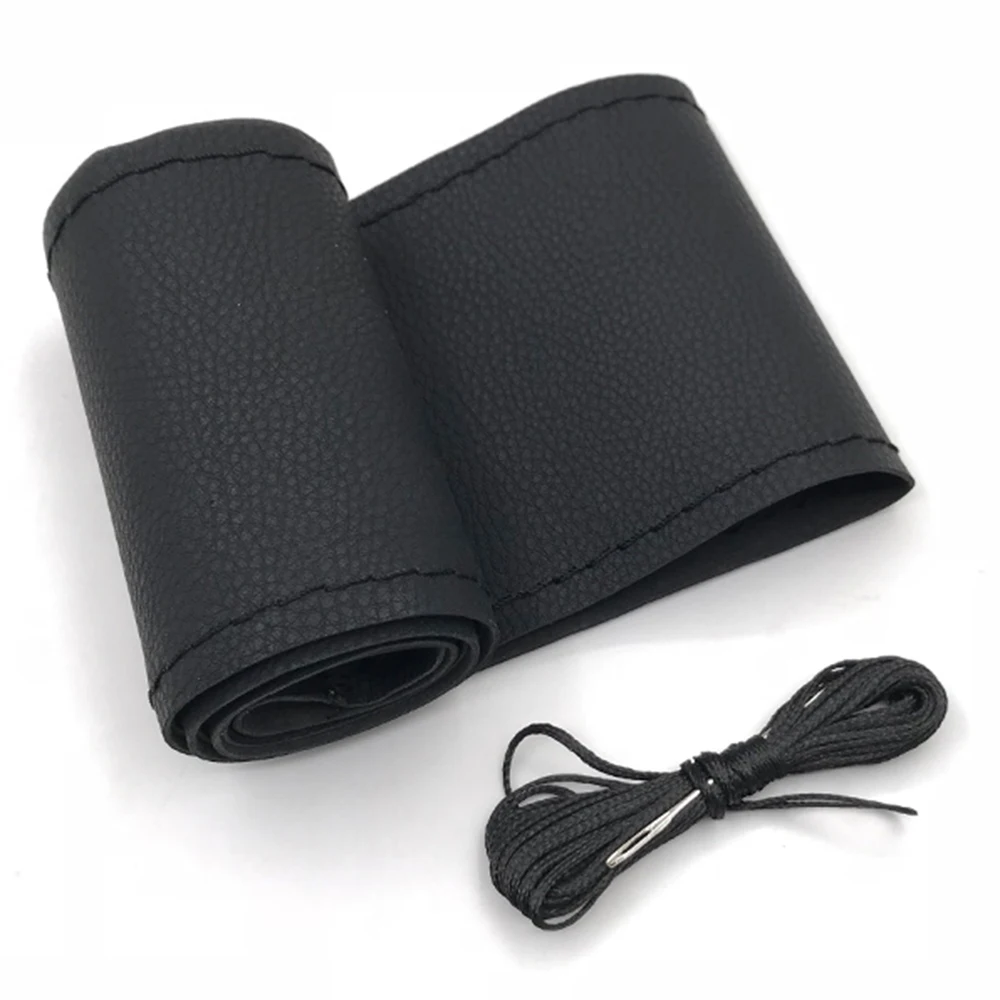 38 см Чехол для автомобильного руля из экокожи со шнуровкой оплетка на руль чехол