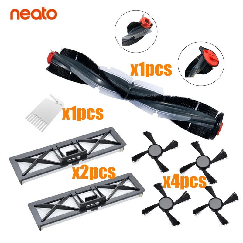 8p Запасной ролик основной щетки фильтр для Neato Botvac D85 D3 D5 D7 подключен D серии робот пылесос аксессуары комплект - Цвет: 8p