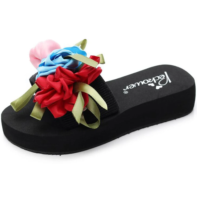 Новинка летняя Нескользящая модная пляжная обувь для девочек одно слово