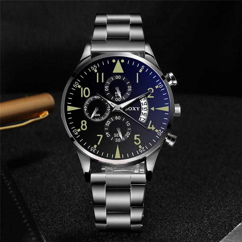 reloj hombre мужские часы из нержавеющей стали мужские часы s Кварцевые аналоговые наручные часы для мужчин relogio masculino Erkek Kol Saati