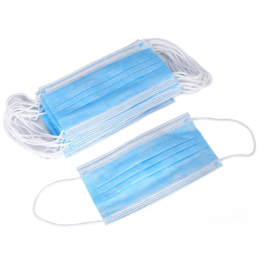 3-слойная маска для лица одноразовая эластичная Ушная петля Пылезащитная