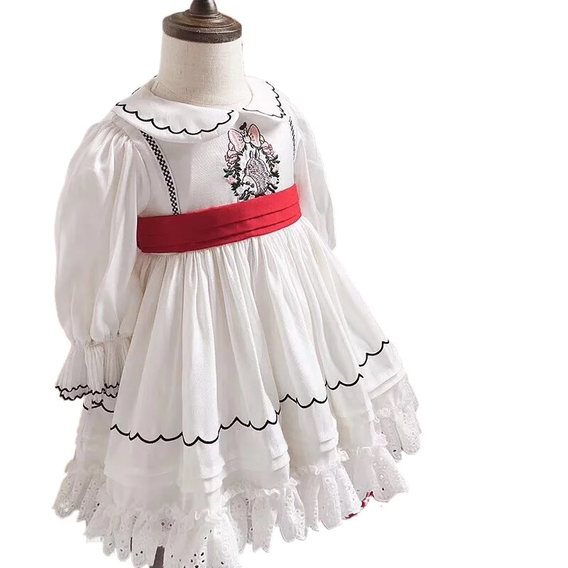 Осенние платья для девочек с цветами детское рождественское милое платье