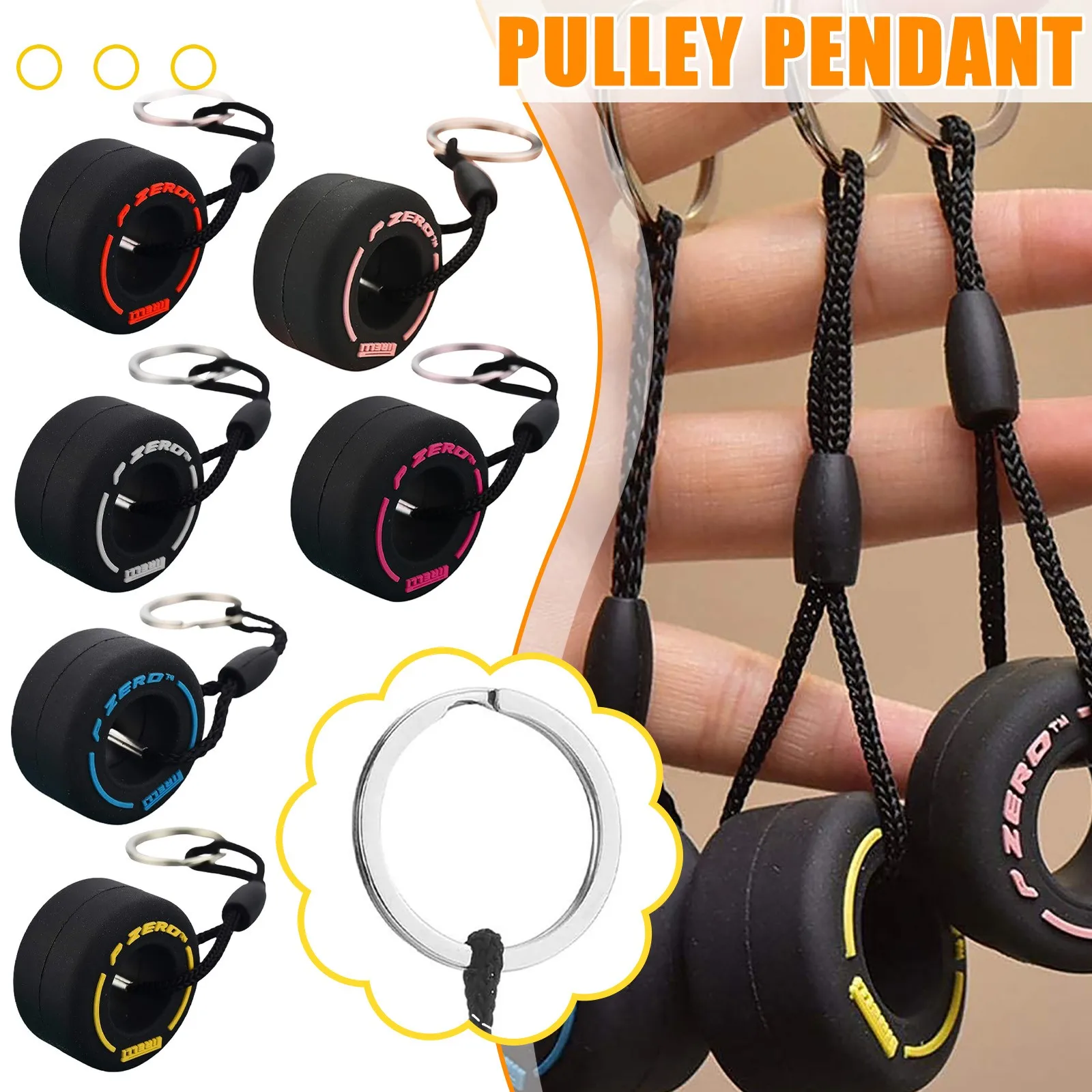 

Keyring Creative Wheel Keys Pendant Soft Rubber Decorative Accessories Gift Tire Tread Design Hanging Keychain Keyring Pendant