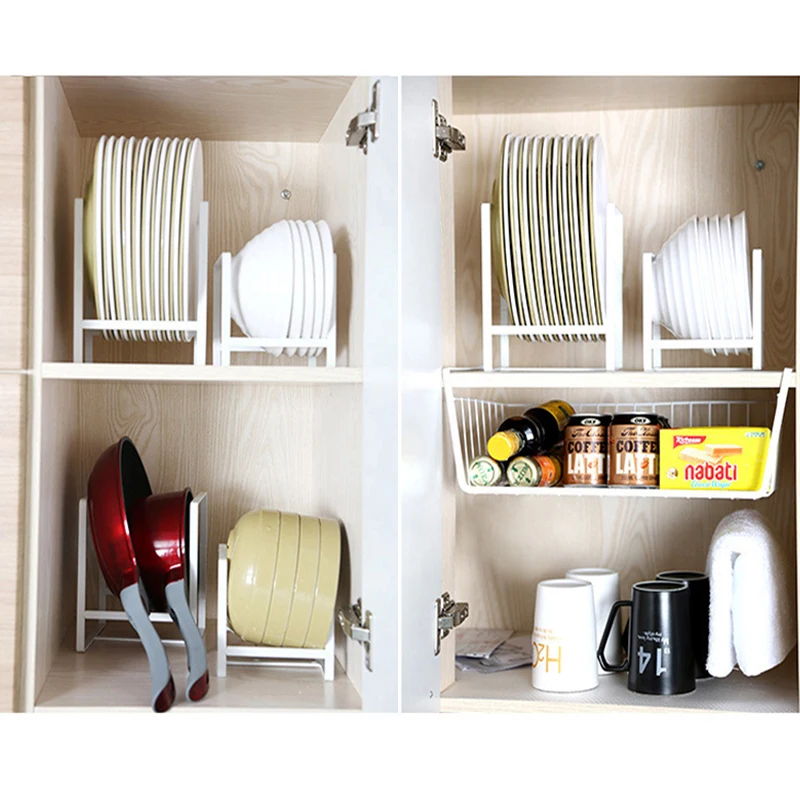 Шкаф полки под Железный контейнер для хранения сетчатая корзина Cabiniet двери
