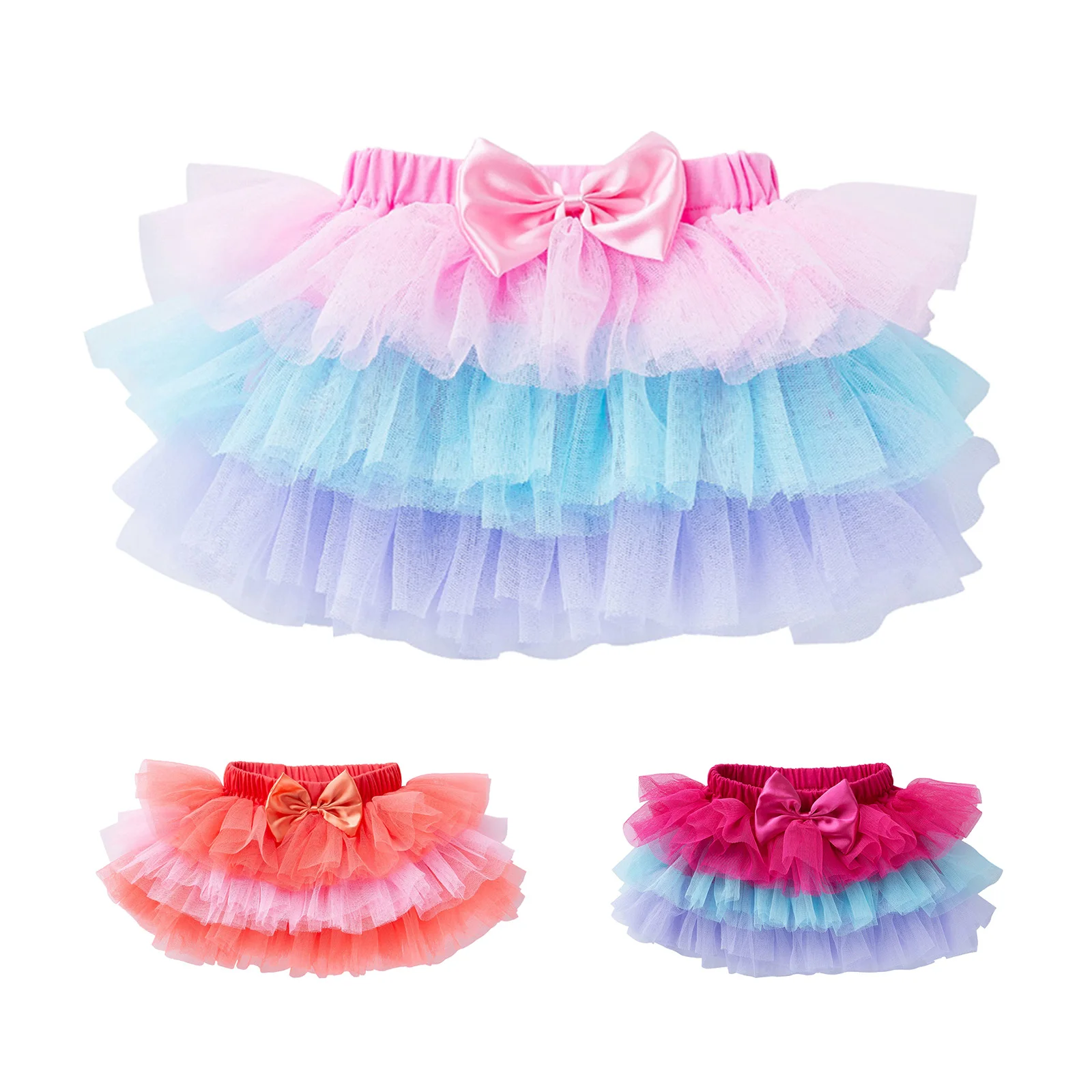 Многоцветный 3-24 месяцев младенческой Детское платье для маленьких девочек-6-и