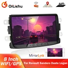 OiLiehu 2din Android 10,1 автомобильный радиоприемник, стереоприемник, 8 дюймов, Авторадио, GPS, мультимедийный плеер для Renault SanderoDusterLoganDokker