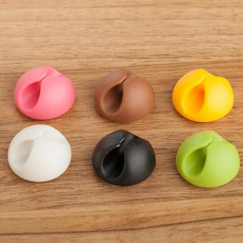 Настольный органайзер для проводов силиконовый держатель ручек зажим настенный