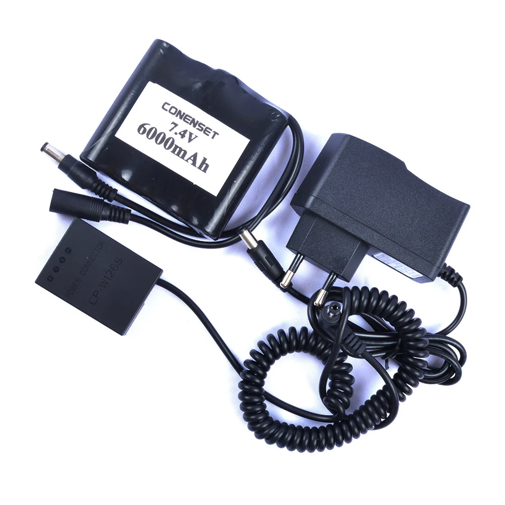 CP-W126 AC Мощность адаптер для Fujifim X-H1 A1 A2 A3 E1 E2 E2S M1 Pro1 Pro2 T2 T10 T20 T30 Камера NP-W126S манекен Батарея
