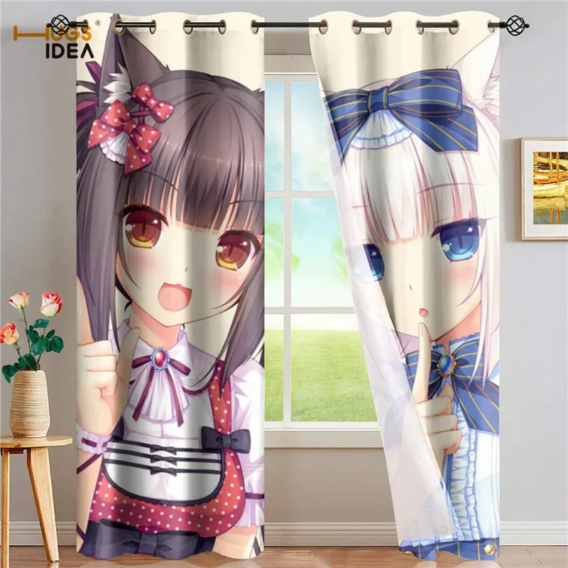 

Anime Sailor Moon 2 Panels/Set Window Curtains Japan Cartoon Tsukino Usagi Print Shading Curtain Student Dormitory Cute Curtain