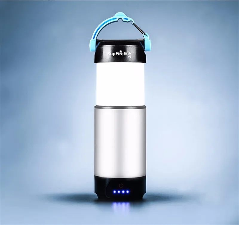 Supfire T9 походный светильник светодиодный флэш-светильник 1000lm Linterna тент вспышка светильник 8000mAh power Bank для Fenix Sofirn Convoy Nitecore
