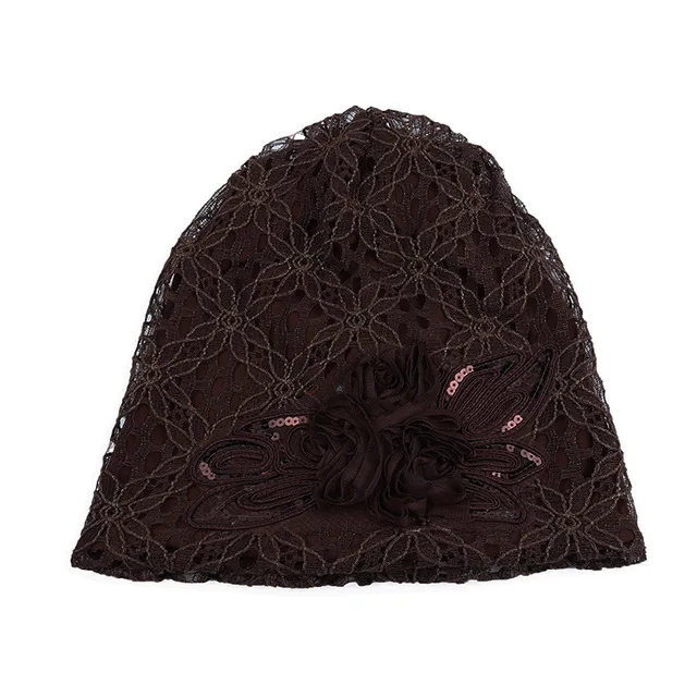 Coffee Для женщин кружева вязаная шапка, вязаная шапка-носок Beanie Skullies Кепки s Мода цветок Женская зимняя обувь стильные бабочки шапочки шляпа - Цвет: Coffee