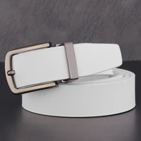 high quality fashion pin buckle belt mens luxury brand leather belt hot sale casual white 2 8cm cowhide belt