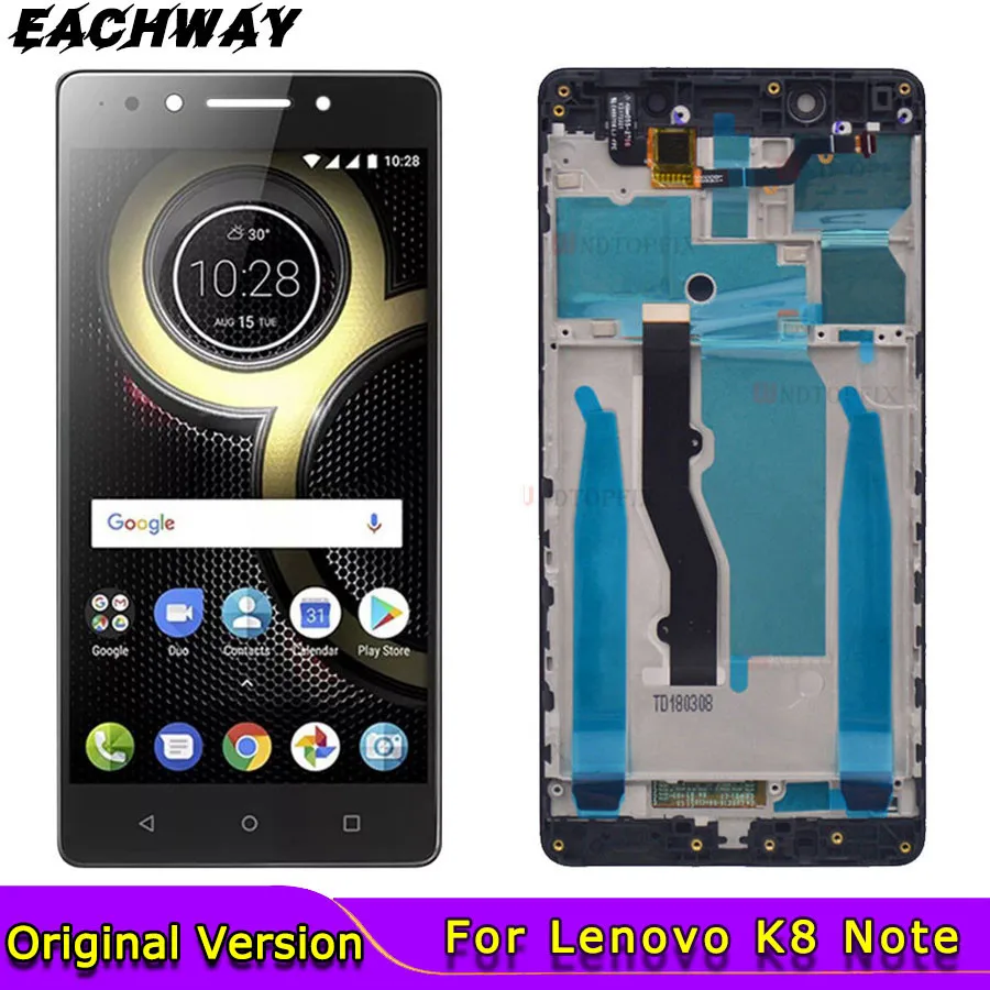 ЖК-дисплей Lenovo K8 Note сенсорный экран стеклянная панель дигитайзер в сборе для 5