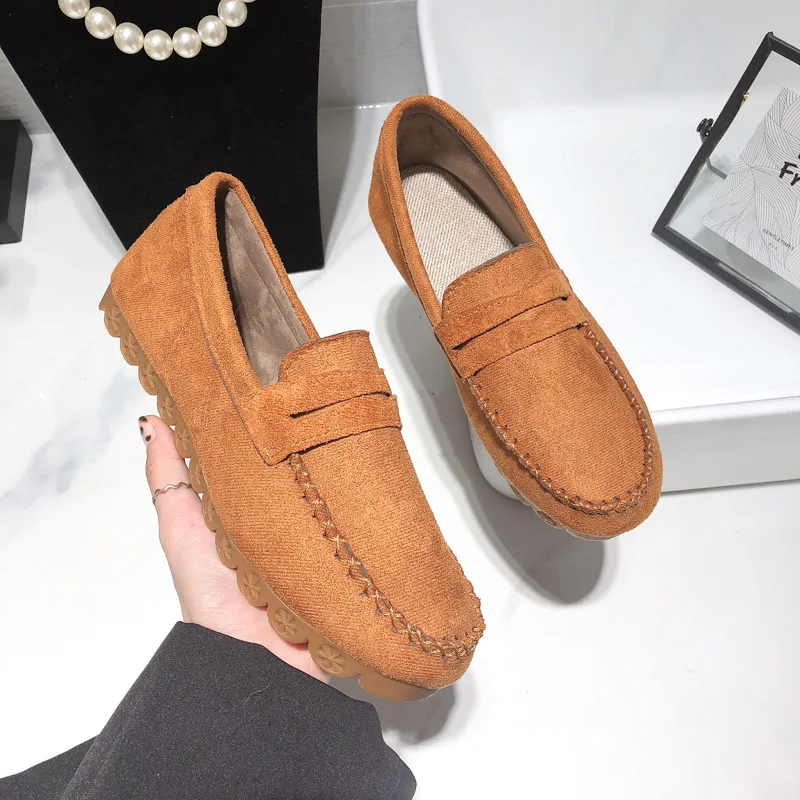

Winter Shoes Women All-Match Female Footwear Casual Sneaker Slip-on Soft Shallow Mouth Autumn Round Toe Moccasin Dress Slip On N