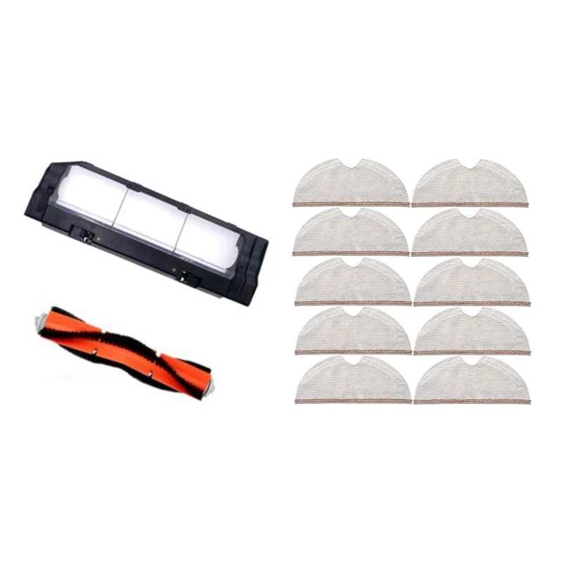 

Крышка основной щетки с 10 шт. аксессуаров для швабры, полное покрытие для пылесоса Xiaomi Roborock S50 S51 S55 S5 S6