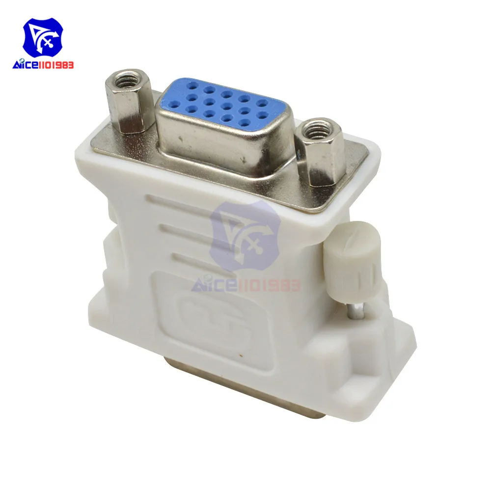 DVI 24+1 Male to VGA SVGA HD15-pin Female Graphics Card Display LCD Conversion Adapter Connector