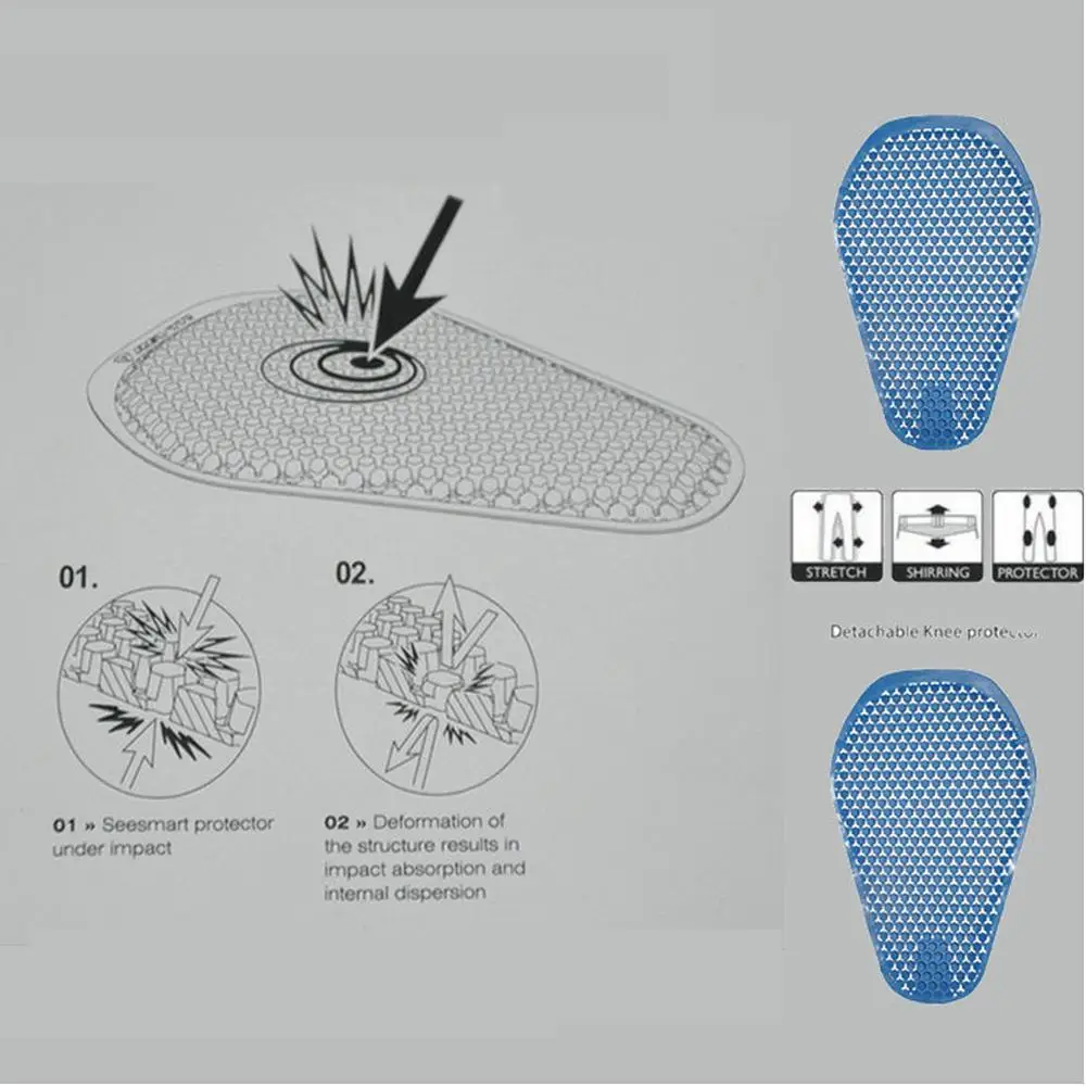 Водонепроницаемые мужские мотоциклетные джинсы для езды 4 X CE Armor Silica Gel Honeycomb