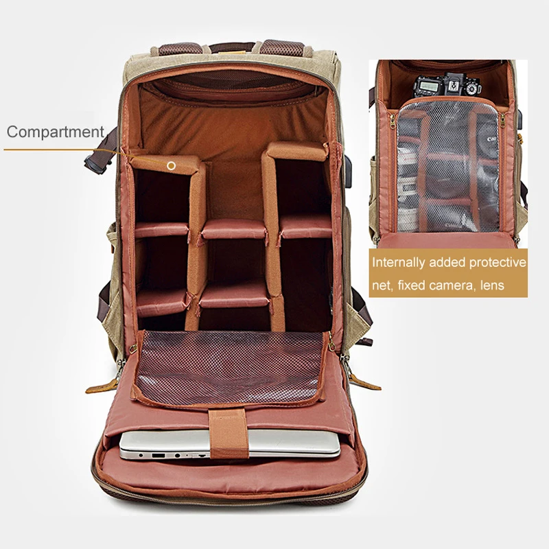 careell c3080 new camera bag photography shoulder bag slr micro single package factory direct sales with usb canvas bag free global shipping