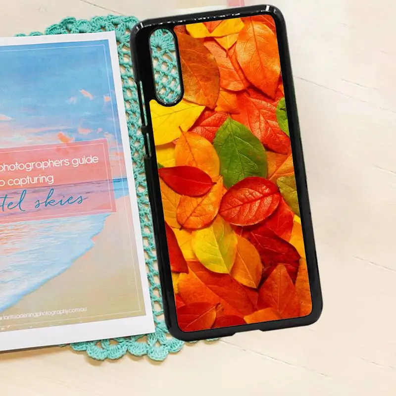 

Hello Autumn fall Maple Leaves high quality luxury Phone Case PC for iPhone 11 12 pro XS MAX 8 7 6 6S Plus X 5S SE 2020 XR