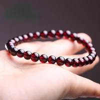 natural dark garnet bracelet men bracelets 4 14mm wine red bead charm bracelet women jewelry brazaletes pulseras mujer