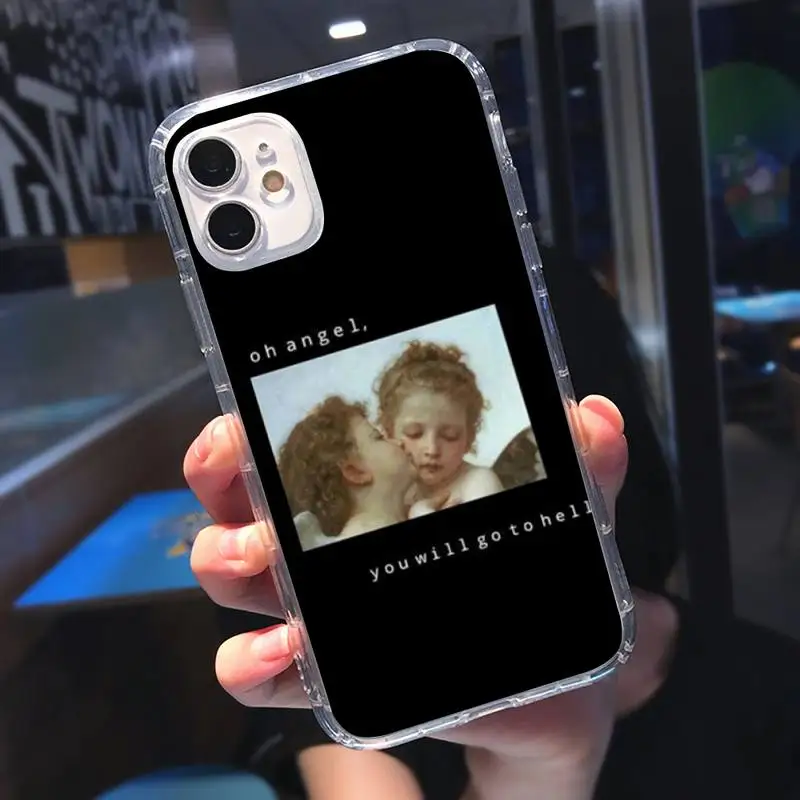 

Renaissance angels baby Phone Case Transparent soft For iphone 5 5s 5c se 6 6s 7 8 11 12 plus mini x xs xr pro max