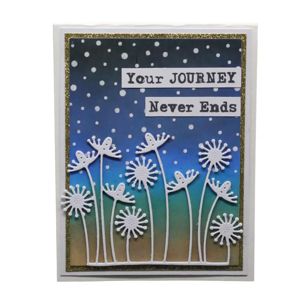 Декоративные режущие штампы из углеродистой стали с узором одуванчика для DIY