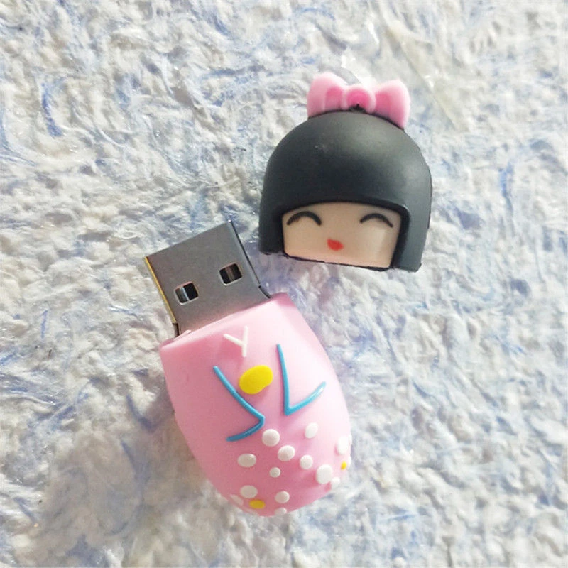 USB флеш накопитель 64 ГБ 32 16 японская кукла игрушка флешка карта памяти розовый u